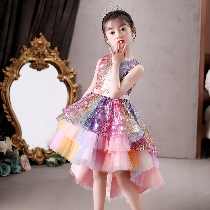 Children's Trailing Girl's Pink Dress