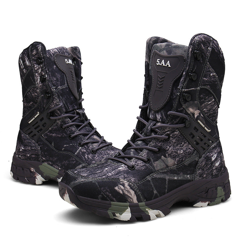 Men's High-top Camouflage Tactical Boots  With Metal Element