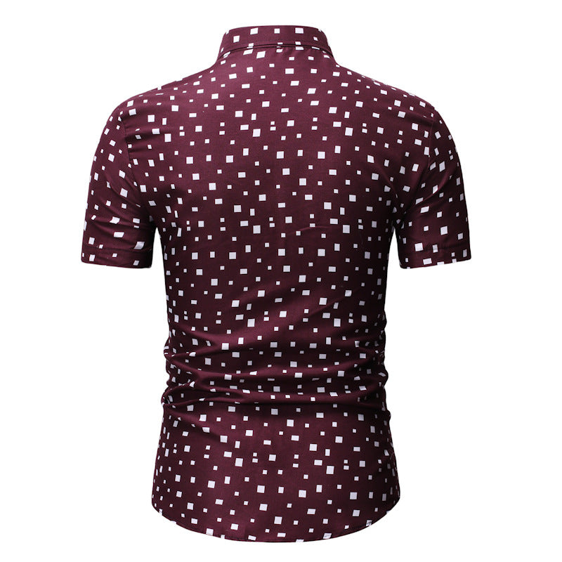 Men's Casual Short Sleeve Printed Shirt
