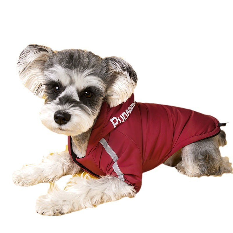 Winter Dog Clothing Thick Jacket | Black Or Red