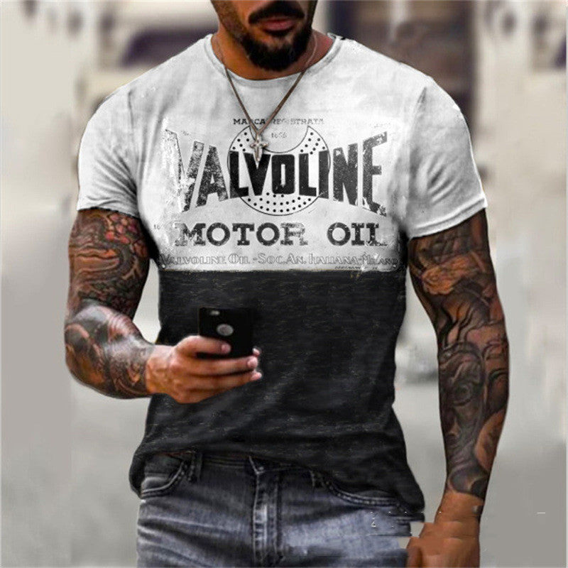 Men's Casual 3D Digital Printing Loose Short-sleeved T-shirt