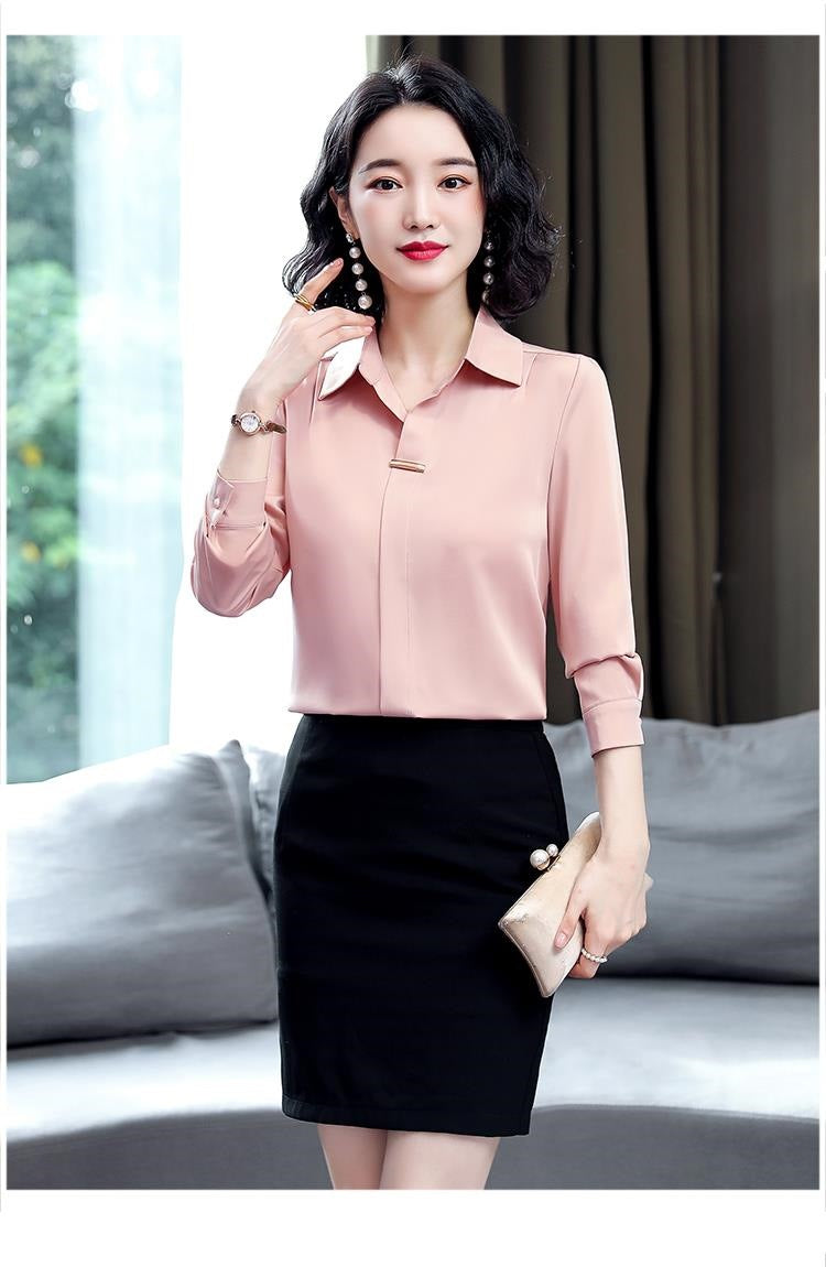 Women's New Fashionable Lapel Loose And Slim Shirt