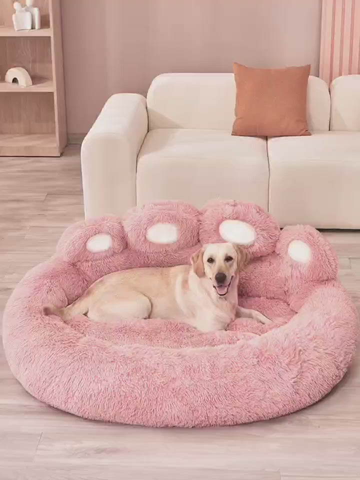 Cozy Bear Paw Pet Bed For Dogs And Cats  Soft And Comfortable Sleeping Solution For Your Furry Friend