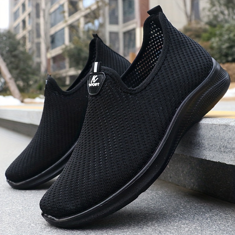 Mens Woven Knit Sneakers  Comfy Casual Shoes