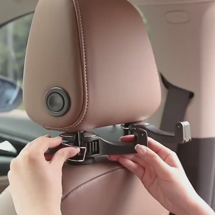 1pack Multifunctional Car Seat Headrest Hook Can Be Used As Mobile Phone Holder Universal For All Models