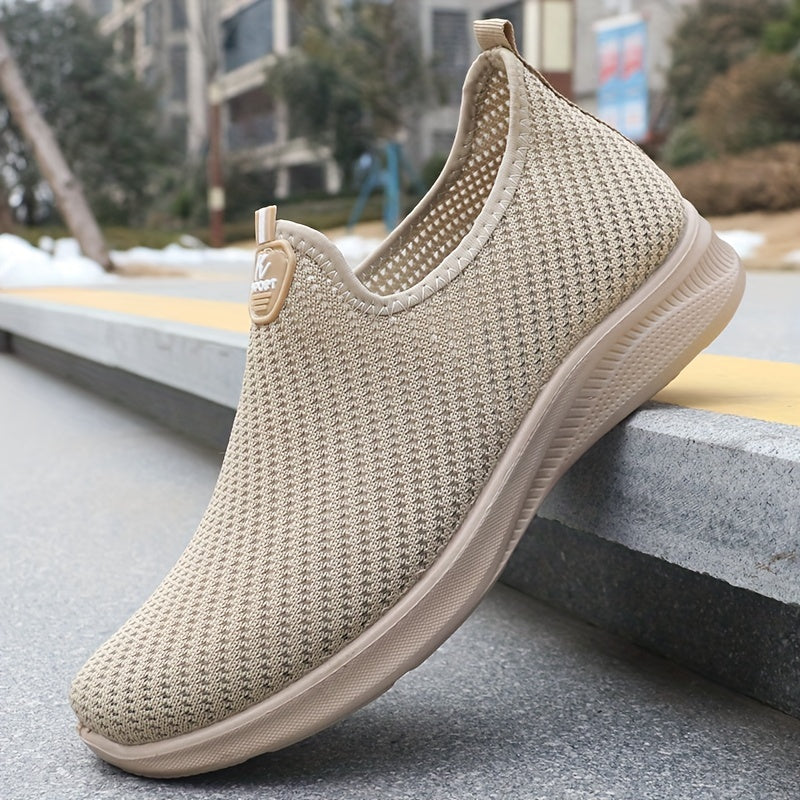 Mens Fashionable Ventilated Woven Knit Sneakers  UltraComfortable AntiSlip Soft Sole EasyOn Design for Outdoor Adventures  Mens Everyday Footwear